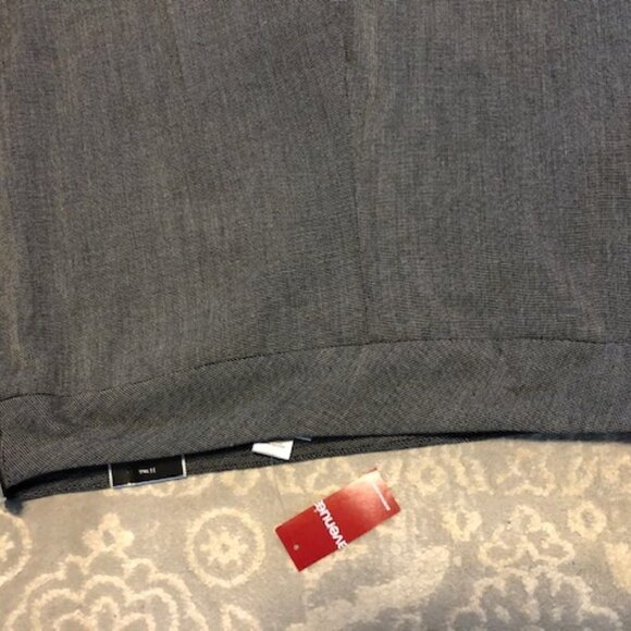 Avenue Black white Pull On Dress Pants 14 Tall Tummy Control tiny checks - Picture 4 of 14